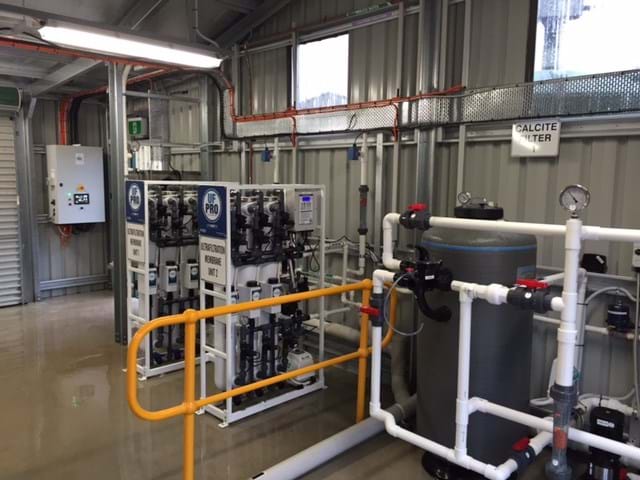 Water filtration system at Savage River, Tasmania