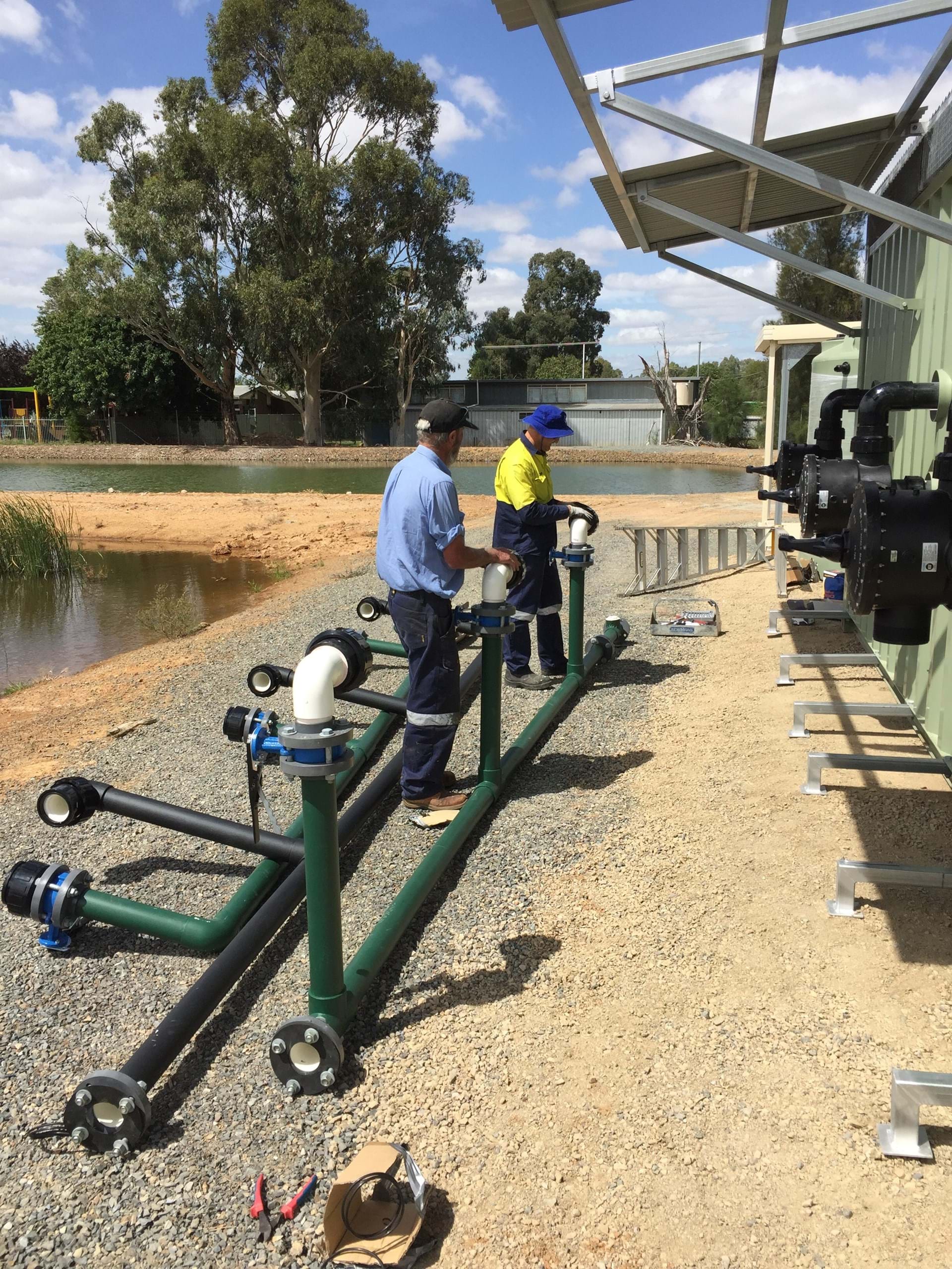 Pipework installation on the mobile GAC unit